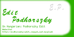 edit podhorszky business card